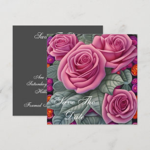 Zarte pastellrosa Hochzeitsrosen Einladung