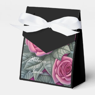 Zarte pastellrosa Hochzeitsrosen Geschenkschachtel