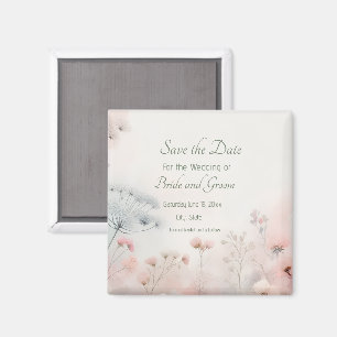 Zarte Queen Anne's Lace Save the Date Magnet