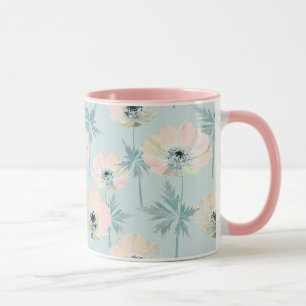 Zarte rosa Anemonen . Tasse