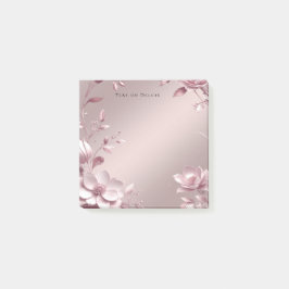 Zarte rosa Blumen-Post-it-Notizen Post-it Klebezettel