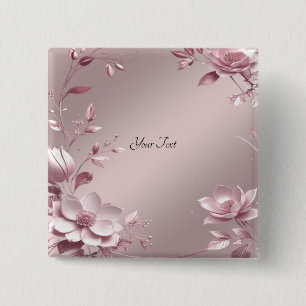 Zarte rosa Blumenknopf Button