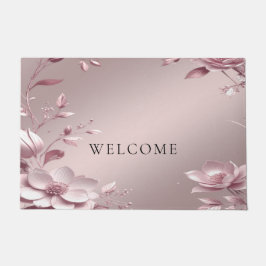 Zarte rosa Blumenmatte Fußmatte