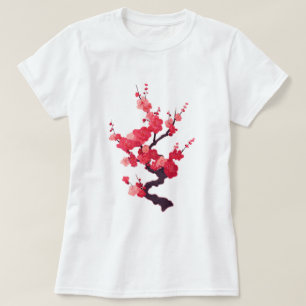 Zarte rosa japanische Kirschbaumzweig T-Shirt