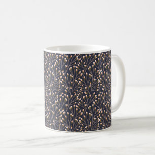 Zarte rosa Knospen auf braunen Zweigen Kaffeetasse