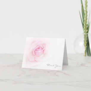Zarte rosa Rosen Dankeskarten Dankeskarte