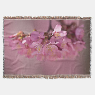 Zarte rosa Sakura-Kirschblüten Bouquet Decke