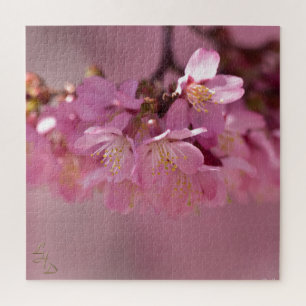 Zarte rosa Sakura-Kirschblüten Bouquet Puzzle
