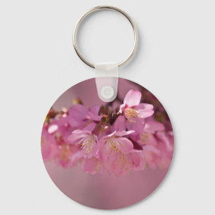 Zarte rosa Sakura-Kirschblüten Bouquet Schlüsselanhänger