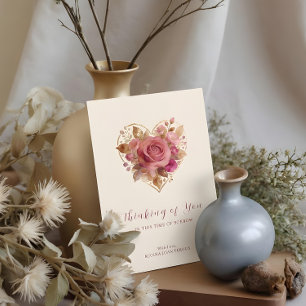 Zarte rosa Töne Florales Herz Beileid