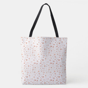 Zarte Roségold-Sterne große Schultertasche