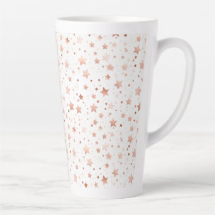 Zarte Rosen-Gold-Sterne Große Latte-Mug Milchtasse