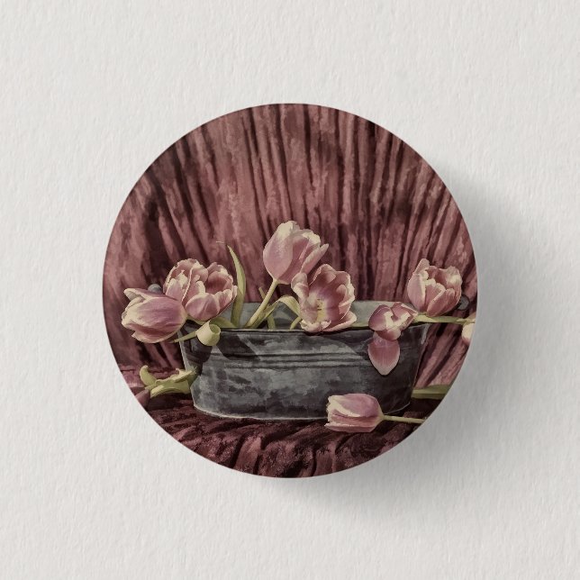 Zarte Tulpen Button (Vorderseite)