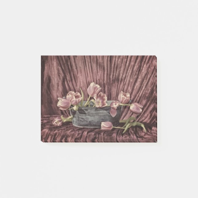 Zarte Tulpen Post-it Klebezettel (Vorderseite)