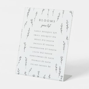 Zarte verstreute Wildblumen - kundenspezifische Pr Sockelschild