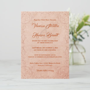Zarte Vintage-Chic-Hochzeitseinladung Einladung