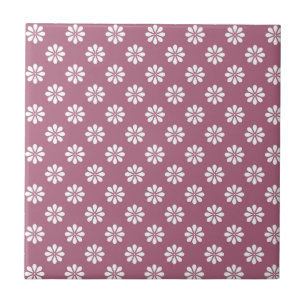 Zarte weiße Blumen Elegantes Wohndekor-Design Fliese