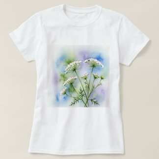 Zarte weiße Blumen T-Shirt