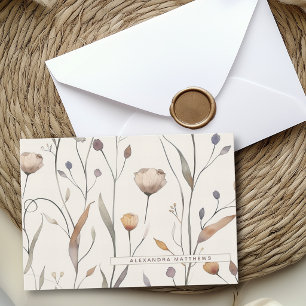 Zarte Wildblumen Karte mit individuellem Namen ode