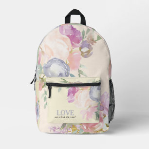 Zarter floraler Aquarellsack Bedruckter Rucksack