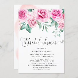 zarter Garten florales elegantes Brautparty Einladung