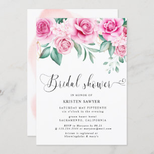 zarter Garten florales elegantes Brautparty Einladung