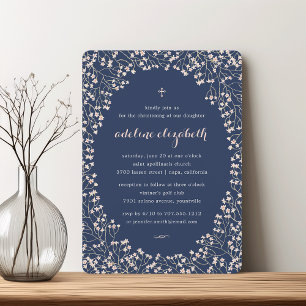 Zarter Rahmen   Feiern oder Taufen Einladung