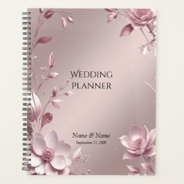 Zarter rosa Blumenplaner Planer