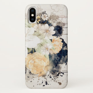 Zarter, rosa, orangefarbener, blumenblauer Aquarel Case-Mate iPhone Hülle