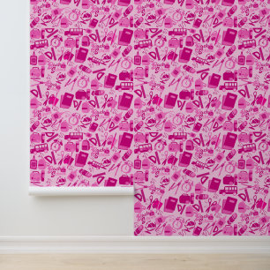 zarter rosa Trend Zurück zum Schulmuster Tapete