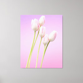 Zarter rosa Tulips gesteppte Leinwand Print