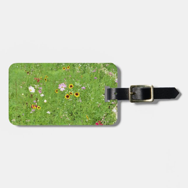 zarter Wildblume Gepäckanhänger (Vorderseite horizontal)