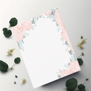 Zartes Aquarell in Floral Mitteilungskarte