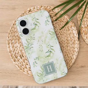 Zartes, ätherisches, pastellgrünes botanisches Mon iPhone 16 Hülle