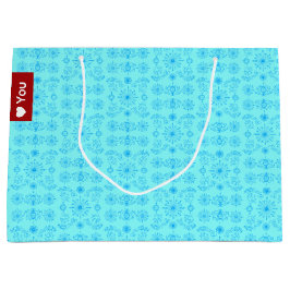 Zartes Blau auf Türkis Große Geschenktüte