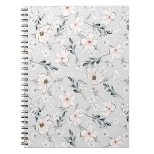 Zartes Blumenmuster. Notizblock