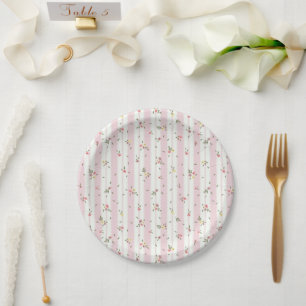 Zartes Blumenmuster-Papierplatten Pappteller