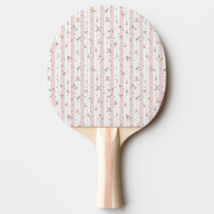 Zartes Blumenmuster Zurück Solid Pink Tischtennis Schläger