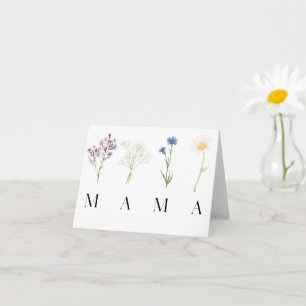 Zartes botanisches Mama-Design für den Muttertag Karte