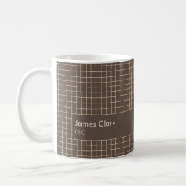 Zartes braunes, cremefarbenes Muster Kaffeetasse