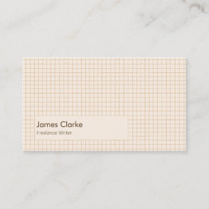 Zartes, cremefarbenes, braunes Muster Visitenkarte