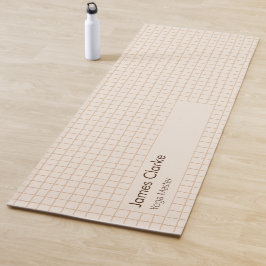 Zartes, cremefarbenes, braunes Muster Yogamatte