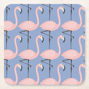 Zartes Flamingo-Muster Rechteckiger Pappuntersetzer