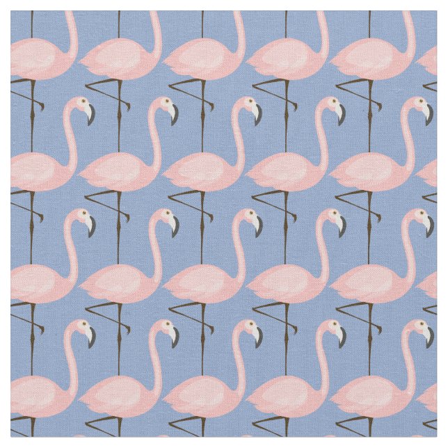 Zartes Flamingo-Muster Stoff (Nahaufnahme)