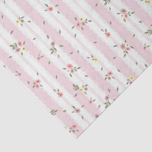 Zartes, florales Muster rosa Gewebpapier Seidenpapier