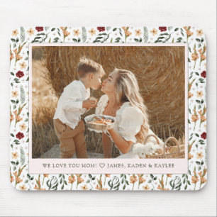 Zartes Florales Scrapbook-Style Muttertagsdesign Mousepad