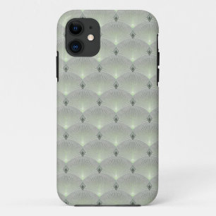 Zartes Grün und Grau, Art Deco. Case-Mate iPhone Hülle