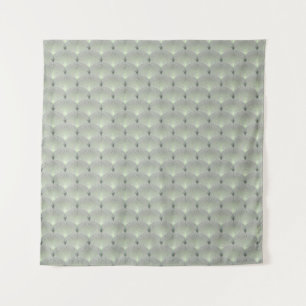 Zartes Grün und Grau, Art déco. Wandteppich