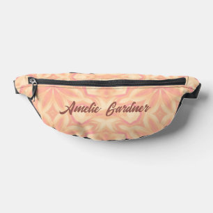 Zartes Kaleidoskop, rosa gelbes Muster Bauchtasche