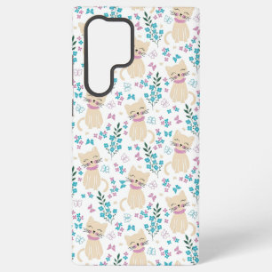 Zartes Kätzchen und botanisches Doodle Samsung Galaxy Hülle